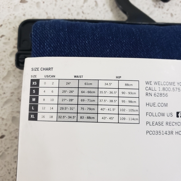 Hue XS denim leggings capri crop pants - Picture 3 of 3